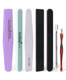 7 Pcs Nail File Set Nail Files Professional Nail Files 100/180 Grit Nail File and Buffer Set Acrylic Nail File Nail Polish Gel Remover Tools Kit with Cuticle Pusher and Cuticle Remover 7 Count (Pack of 1) - Buy Online on GoSupps.com