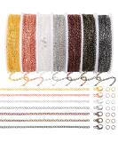 70ft Stainless Steel Jewelry Making Chains Kit - 7 Colors, 2mm Metal Chains with Jump Rings and Lobster Clasps for DIY Necklace, Bracelet, Anklet - Buy Online on GoSupps.com