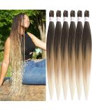 Xusuperb 30-inch Ombre Blonde Pre-Stretched Braiding Hair - 6 Packs Kanekalon Synthetic Extensions for Knotless Braids (T1B/27/613) - Buy Online on GoSupps.com