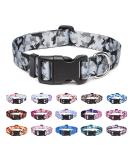 Suredoo Adjustable Dog Collar - Soft Nylon for Small & Medium Dogs | Camo Gray (S 25-40 cm) - Buy Online on GoSupps.com