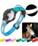 Airtag Cat Neck Band - Waterproof Reflective Collar for Cats & Small Dogs | Safety Lock Element | XS (18-23cm) - Blue - Buy Online on GoSupps.com