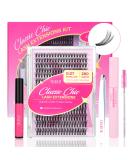Calailis DIY Eyelash Extensions Set - 280 D Curl Individual Lashes with Adhesives Remover & Applicator | 30-Day Kit for Stunning Lashes - Buy Online on GoSupps.com