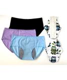 Luna Cup Menstrual Panties Set with Washable Cloth Pads - 3 M/L Panties, 2 Pads - Buy Online on GoSupps.com