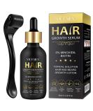 5% Minoxidil Hair Growth Serum for Men & Women | Biotin Hair Regrowth Treatment | Thicker Fuller Healthier Hair - 2.02oz - Buy Online on GoSupps.com