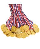 100 Pack Kids' Gold Plastic Winner Medals - Children's Golden Awards - Buy Online on GoSupps.com