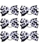 Chuangdi Soccer Hair Accessories - 6 Pieces Sports Hair Bows and Ties for Girls and Women - Ideal Gift for Soccer Players, Coaches, and Teams - Black and White Soccer Series - Pack of 6 - Buy Online on GoSupps.com