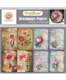 CrafTreat Rose Decoupage Paper for Crafts and Furniture - Poppies and Roses - Size: A4 (8.3 x 11.7 Inch) 8 Pcs - Furniture Decoupage Paper Poppies - Floral Decoupage Paper for Furniture - Buy Online on GoSupps.com