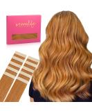 30cm Auburn Ginger Tape In Extensions - 10pcs Real Hair Extensions 20g Invisible Tape Refill Pack for Girls - Buy Online on GoSupps.com