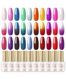 COSCELIA Color Changing Gel Nail Polish Set 10 Pcs Glitter Mood Temperature Change Gel Polish Soak Off Pink Blue Green Full Colors Nail Polish Gel Manicure Nail Starter Kit for Women Girl KIT D - Buy Online on GoSupps.com