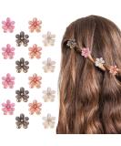 cobee 16PCS Flower Hair Clips Crystal Rhinestone Petal Hair Clip Small Hair Clip Mini Hair Claw Clip Fashion Hair Accessories for Women Girl Birthday Wedding Party Daily (Black Beige Pink Orange) - Buy Online on GoSupps.com