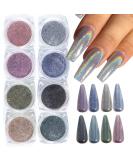 8 Box Nail Glitter Powder Set - Holographic Chameleon Pigment for Stunning Nail Art Decoration - Buy Online on GoSupps.com