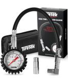 TireTek Mountain Bike Presta Tire Pressure Gauge - 60 PSI with Glow Dial, Interchangeable Valve, Storage Pouch - Buy Online on GoSupps.com