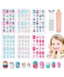 Modelones 144Pcs Kids Press On Nails - Pre-Glue Acrylic Glitter Unicorn & Butterfly Designs - Short False Nail Art Kits for Girls - Buy Online on GoSupps.com