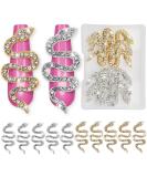 10PCS Snake-Shape Nail Art Charms with Rhinestones - Gold & Silver Nail Studs for DIY Crafts - Buy Online on GoSupps.com