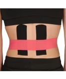 Pre-Cut Back Support Kinesiology Tape - Pink | Improve Posture & Enhance Comfort - Shop Now - Buy Online on GoSupps.com