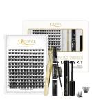 QUEWEL 144 PCs eyelash clusters DIY eyelash extensions set super hold cluster eyelash binding and sealing cluster eyelashes individually application application (qurr-dh-01) 1 piece (1 Pack) Qurr-DH-01 - Buy Online on GoSupps.com
