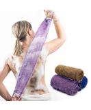African Exfoliating Net Sponge Set - 3 Pack with Handles | Bath Body Back Scrubber for Shower Loofah | Long Washcloth Wash Net Cloth - Buy Online on GoSupps.com