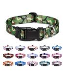 Suredoo Adjustable Dog Collar - Soft Comfort Nylon for Small Medium & Large Dogs - Camo Green (L Neck 38-63 cm) - Buy Online on GoSupps.com