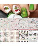 Christmas Nail Stickers - 10 Sheets Cartoon Art Decals for Kids | Self-Adhesive Nail Decoration Supplies - Buy Online on GoSupps.com