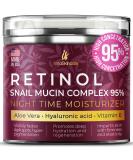 InstaSkincare Face Moisturizer - Retinol Snail Mucin Hyaluronic Acid & Niacinamide Night Cream - All Skin Types - Made in USA (1.7 Oz - Buy Online on GoSupps.com