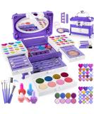 Kids Makeup Set for Girls 4-12 | Washable Make-Up Case & Toys | Perfect Halloween Christmas & Birthday Gifts - Purple - Buy Online on GoSupps.com