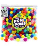400-Piece Pom Poms Craft Supplies Set with 350 Assorted Colors and 50 Googly Eyes - 1 inch Size - Buy Online on GoSupps.com