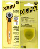OLFA Rotary Fabric Cutter 28MM with 5 Blade Refill For Quilting, Sewing, and Crafts - Buy Online on GoSupps.com