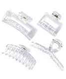 CHAOBANG 4 pcs Transparent Hair Clips - Strong Hold Interlocking Clips for Thick/Fine/Thin Hair - Women's Large and Small Hair Clips - Buy Online on GoSupps.com
