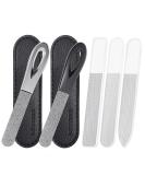 VOGARB 3pcs Glass Nail File and 2pcs Metal Nail Files Set for Natural Nails 3.6'' Pocket Size Manicure Pedicure Grooming for Finger & Toe Nail Care Salon Home Travel (5pcs Set) - Buy Online on GoSupps.com