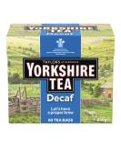 Buy Yorkshire Decaffeinated Tea - Traditional British Black Tea 80 Bags Strong & Refreshing Sustainably Sourced - Buy Online on GoSupps.com