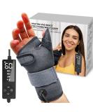 Wrist Thumb Brace Heating Pad for Arthritis and Carpal Tunnel Relief - Left/Right Hand, S/M Gray - Buy Online on GoSupps.com