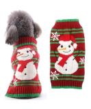 Warm Christmas Dog Turtleneck Sweater - Festive Knitwear with Snowman Design | Winter Pet Coat for Dogs (Size L) - Buy Online on GoSupps.com