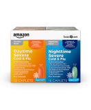 Amazon Basic Care Vapor Ice Daytime and Nighttime Severe Cold and Flu, Coated Caplets, Combo Pack, 48 Count 48 Count (Pack of 1) - Buy Online on GoSupps.com