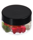 Pohli 25 ml Transparent PET Jars with Black Plastic Lids Pack of 10 | International Shipping Available - Buy Online on GoSupps.com