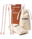 Arista tongue cleaner copper tongue scraps copper of two-pack copper tongue cleaner children and adults fighter bad breath copper tongue scraping antimicrobial effect tongue scraper Ayurveda 2 - Buy Online on GoSupps.com