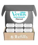 Gillette Venus Extra Smooth Charcoal Women's Razor Blade Refills - 6 Count - Buy Online on GoSupps.com