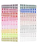 912 Colorful Short False Nails Square EBANKU | Full Cover Acrylic Press on Nails for Women Girls | DIY Nail Art (38 Colors) - Buy Online on GoSupps.com