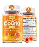 Sugar-Free CoQ10 Gummies 250mg - Vegan Heart Health Supplement with Omega-3 Vitamin B3 & Zinc - 60 Count 2-Month Supply - Buy Online on GoSupps.com