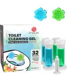 Simple Life Fresh Flower Gel Stamp Toilet Bowl Cleaner - 128 Stamps Total (4 Packs of 32) - Stops Limescale and Stains - Air Freshening Scent - Deodorizing Clean - Blue & Green - Buy Online on GoSupps.com