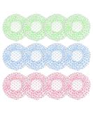 Lusofie 12-Piece Waterproof Shower Caps for Women - Reusable Elastic Shower Hoods for Long Hair - Spa & Salon Essential (Blue Green Pink) - Buy Online on GoSupps.com