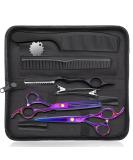 JASON Professional Hairdressing Scissors Set - 6.5 Inches Hair Cutting & Thinning Scissors for Hairdressers - Purple Hair Scissors Set - Buy Online on GoSupps.com
