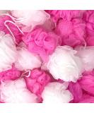 Loofah Lord 20 White and Pink Mixed Assortment Bath or Shower Sponge Loofahs Pouf Mesh Baby Shower  Girls Gift Bag Wholesale Bulk Lot - Buy Online on GoSupps.com