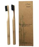Bamboo Toothbrushes 2-Piece Set | Eco-Friendly 100% Recyclable with Bamboo Handle & Activated Carbon Bristles - Buy Online on GoSupps.com