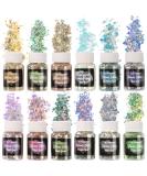 LET'S RESIN Opal Chunky Glitter for Resin, 12 * 10g Craft Glitter Powder for Tumblers/Slime, Iridescent Glitter Chameleon Glitter Sequins Festival Decor(Each 0.35oz) - Buy Online on GoSupps.com