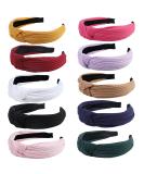 10 Pack Knotted Wide Headbands for Women & Girls - Cute Non-Slip Hair Accessories in Solid Colors - Buy Online on GoSupps.com