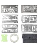 Moricher Survival Card Multitool- Fishing Line & EDC Kit for Outdoor Camping, Hiking, and Hunting - Silver 6pcs - Buy Online on GoSupps.com