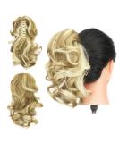 Buy Gairyan 30cm Ponytail Hair Extensions - Long Curly Claw Clip in Synthetic Wavy Hair (Sandy Blonde & Bleached Blonde) - International Shipping Available - Buy Online on GoSupps.com