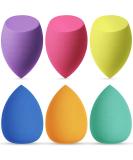 6Pcs Neon Makeup Sponges Blender Set for Cream, Liquid, and Powder - Professional Beauty Sponge for Foundation Blending - Dry & Wet Use - AUAUY - Buy Online on GoSupps.com