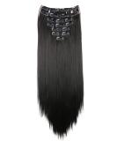 CAISHA XL 60cm 7 Piece Clip-In Hair Extensions - Thickening Straight Natural Black #2 - Premium Quality & Easy to Use - Buy Online on GoSupps.com