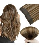Easyouth Brown Highlight Wire Human Hair Extensions 12 Inch 70g - Invisible Fish Wire Hair #4P27 - Buy Online on GoSupps.com
